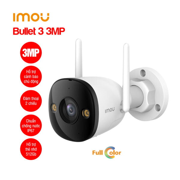 Camera IPC-S3EP-3M0WE (Bullet 3 3MP) ( Trắng, 3MP )