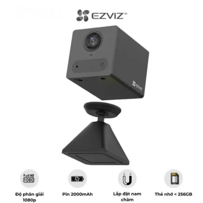 Camer Pin Trong Nhà Ezviz CB2 (2MP) ( Đen, 2MP (1920x1080) ) - ảnh 2