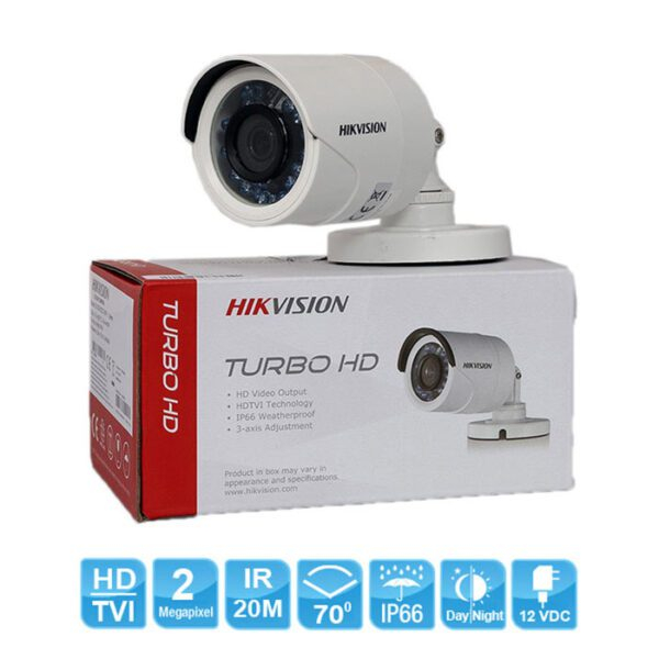 Trọn bộ 4 camera Analog HD HIKVISION 2MP giá rẻ ( Trắng - Đen, 2MP (1920x1080) ) - ảnh 3