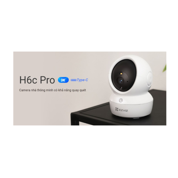 Camera Trong Nhà Ezviz H6C 3K (5MP) ( Trắng - Đen, 5MP ) - ảnh 2